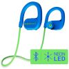 ENERGY SISTEM Running 2 Neon Green Bluetooth vodoodporne neon LED kabel ušesne modro/zelene športne slušalke