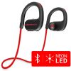 ENERGY SISTEM Running 2 Neon Red Bluetooth vodoodporne neon LED kabel ušesne črno/rdeče športne slušalke