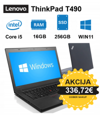 AKCIJA Lenovo ThinkPad T490 i5-8365U | 16GB DDR4 | 256GB SSD | 14,1" | 1920 x1080 (Full HD) | UHD 620 | RABLJEN