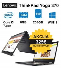 AKCIJA Lenovo ThinkPad Yoga 370, I5-7300U, 256 GB NVMe, 8 GB RAM, 13.3", WIN PRO, Rabljen odlično ohranjen A